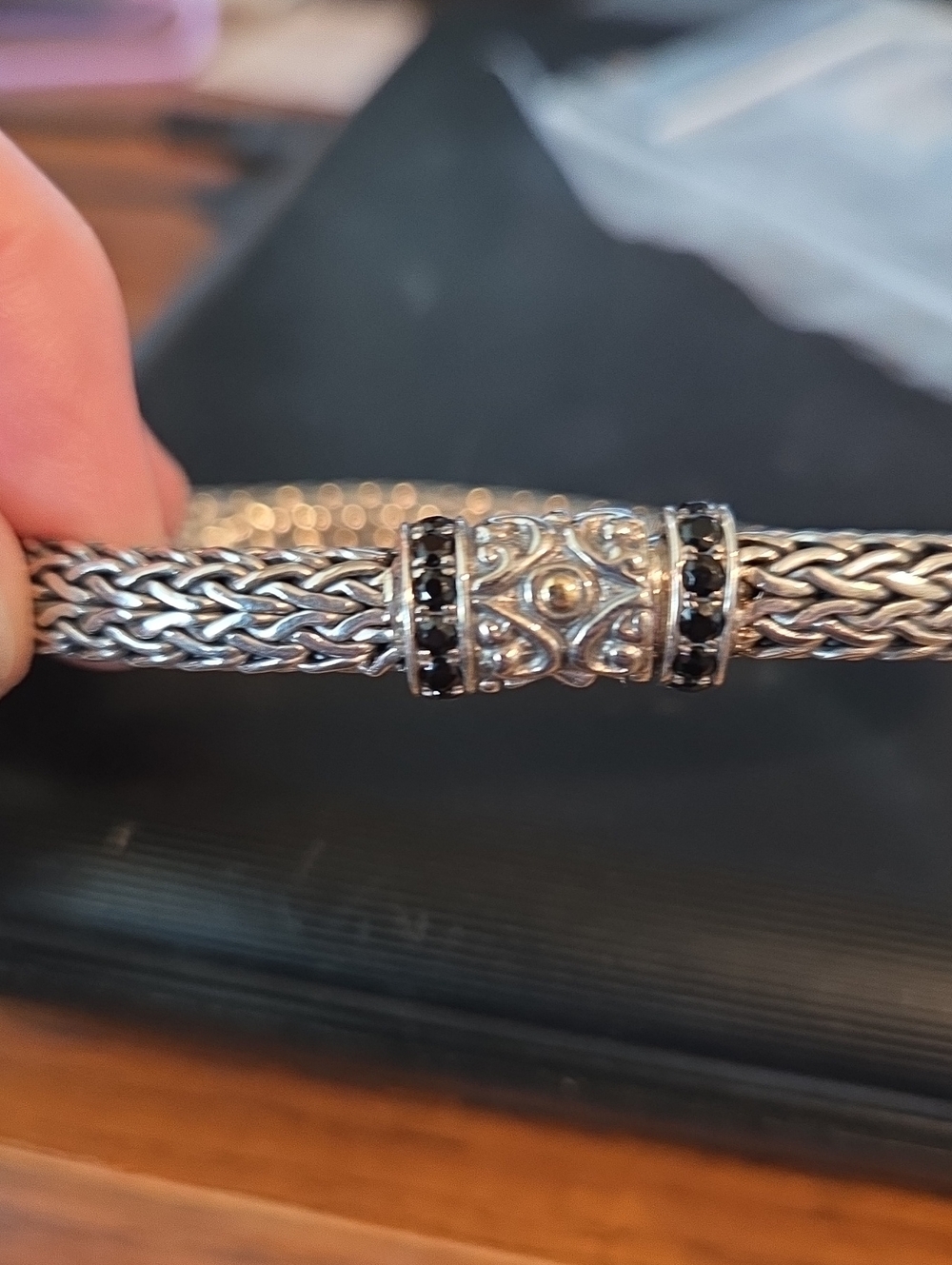 Robert Manse Bali Designs Sterling & 18K Gold Accent Chain Bracelet NIB - Picture 3 of 11